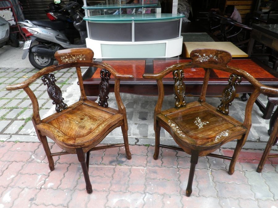 oldbox旧箱子 - 网路相本 - 复古紫檀木麻将桌椅组1桌4椅-限台南市&