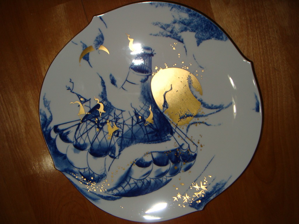 德国麦森瓷器1998年限量盘 直径27公分       德国麦森瓷器1998年限量